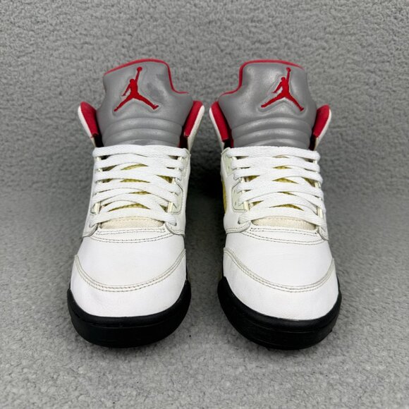 Jordan 5 GS Youth 6 Y Shoes White Fire Red Nike Air Retro 2020 Kids 6Y Sneaker 2 - Picture 4 of 11